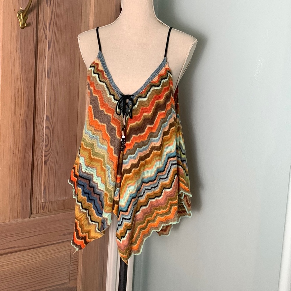 Free People zig zag knit top size XS
